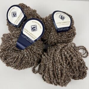 Plymouth Yarn Alpaca Boucle Luxury Indiecita Brand 90% Alpaca 1.7 Oz Lot Of 4